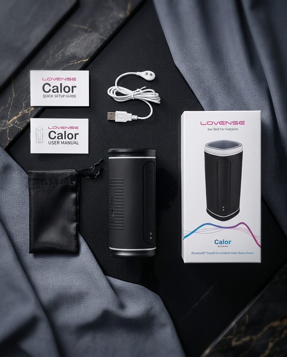 Lovense Calor Bluetooth Depth-Controlled Vibrating and Heating Masturbator