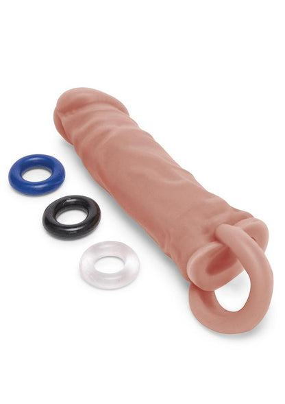Su 1 In. Realistic Penis Extender W/ Ball Loop - Tan