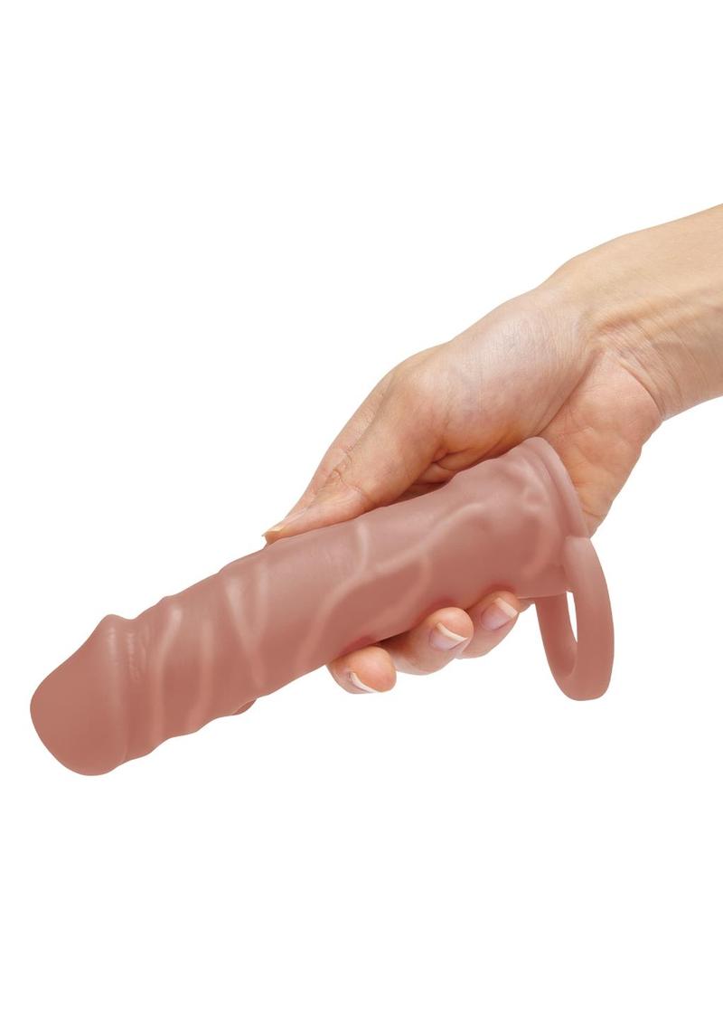 Su 1 In. Realistic Penis Extender W/ Ball Loop - Tan