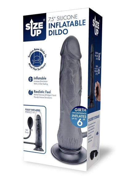 Size Up 7.5" Silicone Inflatable Dildo