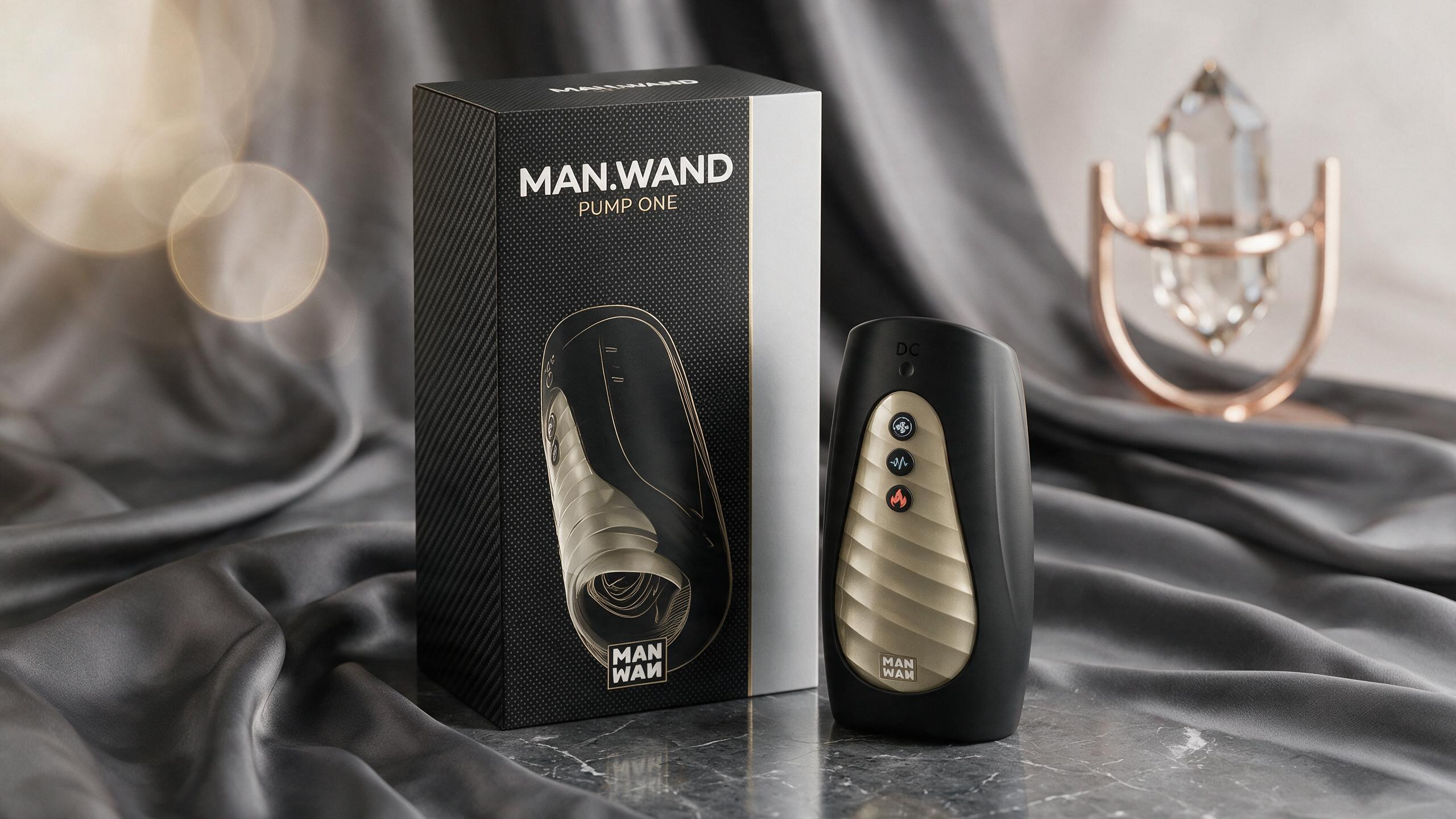 Man.Wand Pump One Rechargeable Multi-Function Masturbator Black