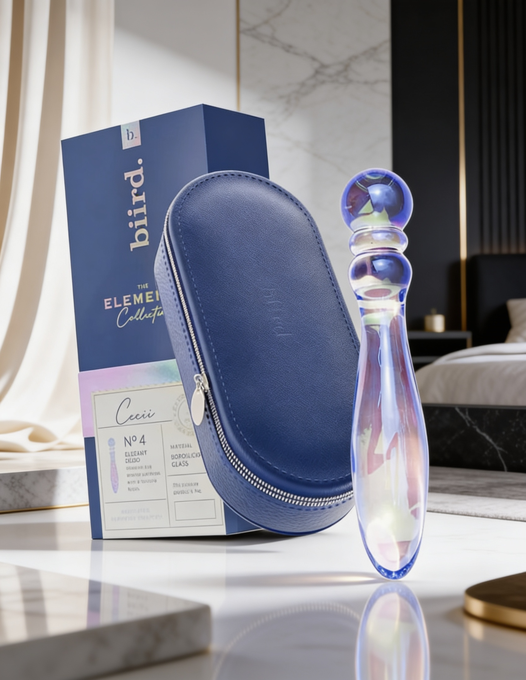 Biird Cecii Beaded Glass Dildo
