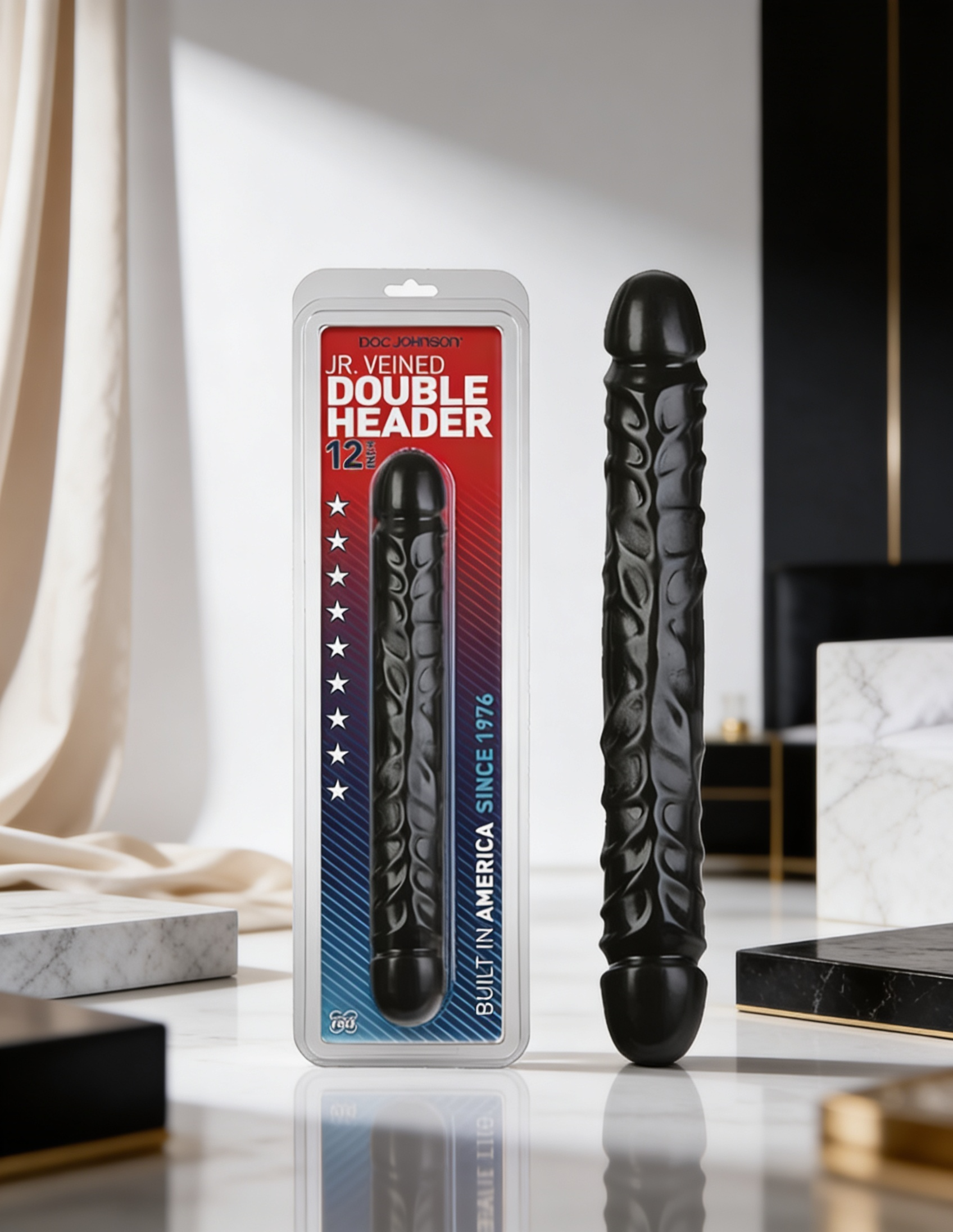 Jr. Double Header: 12in.x 1.5in. (Black)