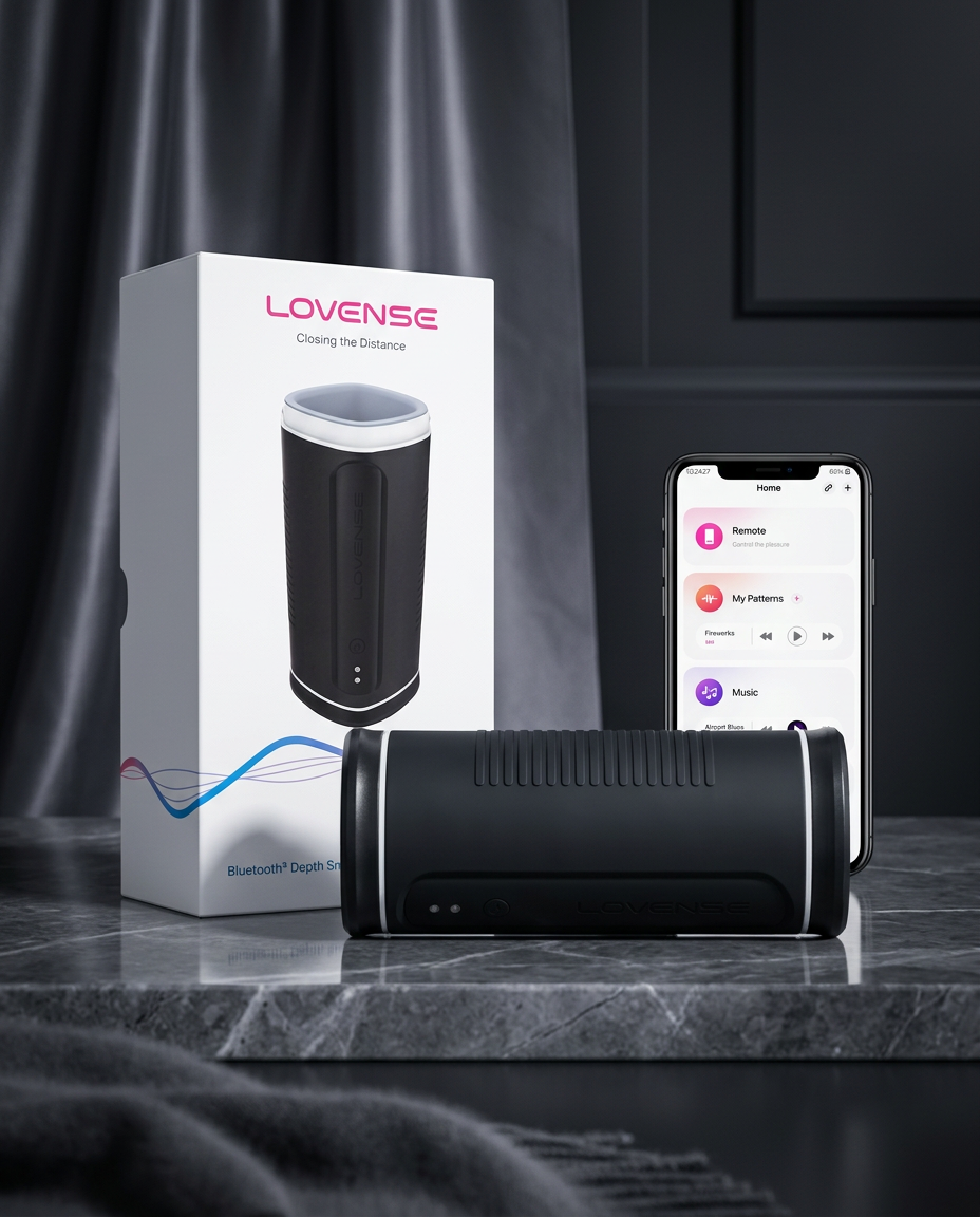 Lovense Calor Bluetooth Depth-Controlled Vibrating and Heating Masturbator