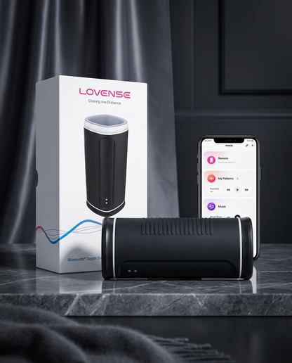 Lovense Calor Bluetooth Depth-Controlled Vibrating and Heating Masturbator