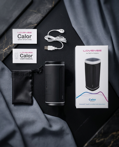 Lovense Calor Bluetooth Depth-Controlled Vibrating and Heating Masturbator