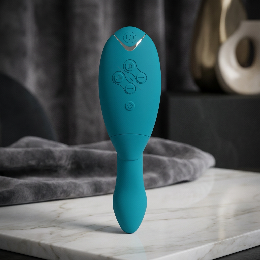 Womanizer Duo 2 Rechargeable Dual Stimulation Pleasure Air and G-Spot Vibrator Petrol