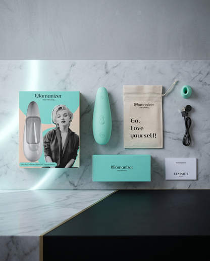 Womanizer x Marilyn Monroe Classic 2 Special Edition Pleasure Air Clitoral Stimulator Mint