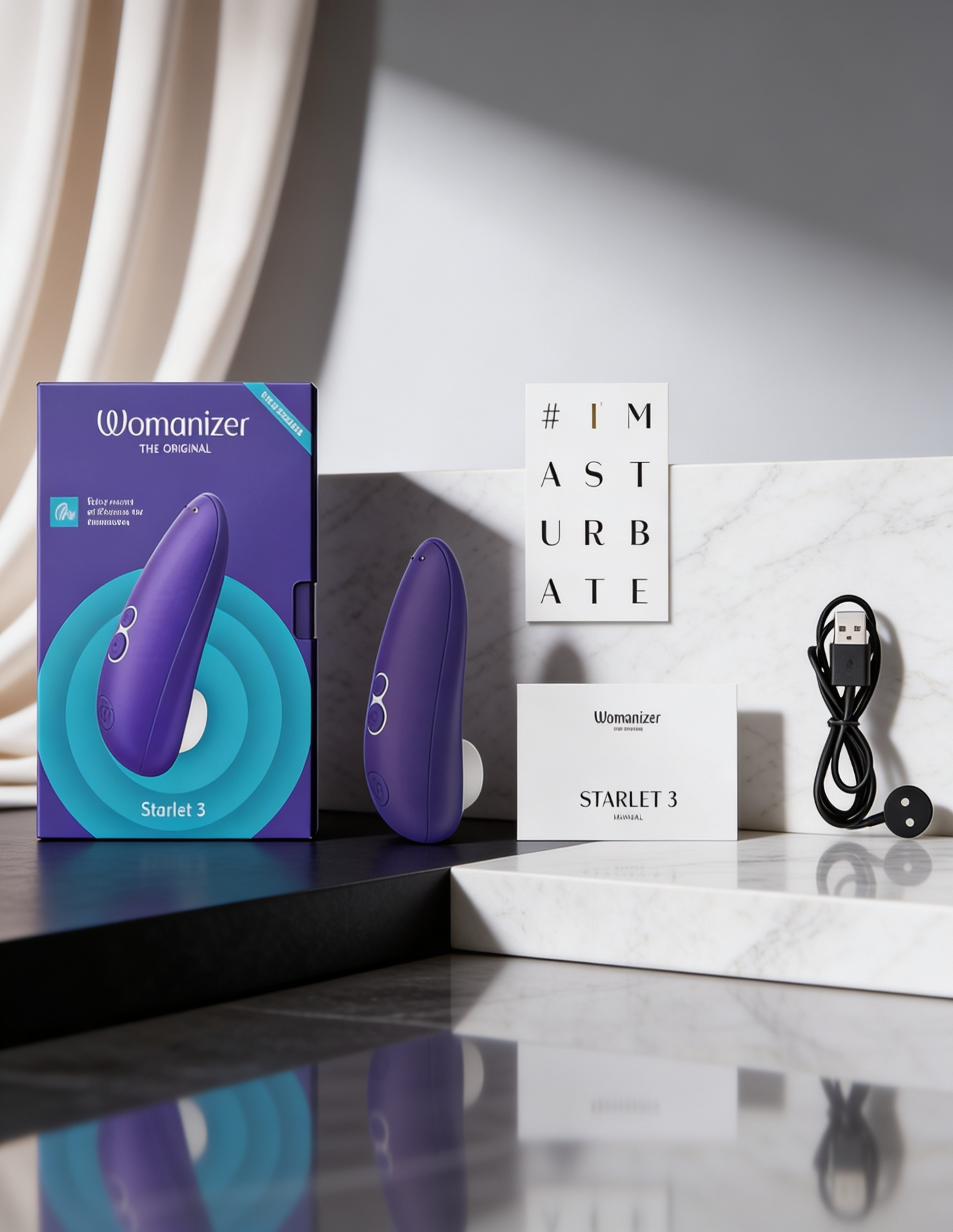 Womanizer Starlet 3 Rechargeable Silicone Compact Pleasure Air Clitoral Stimulator